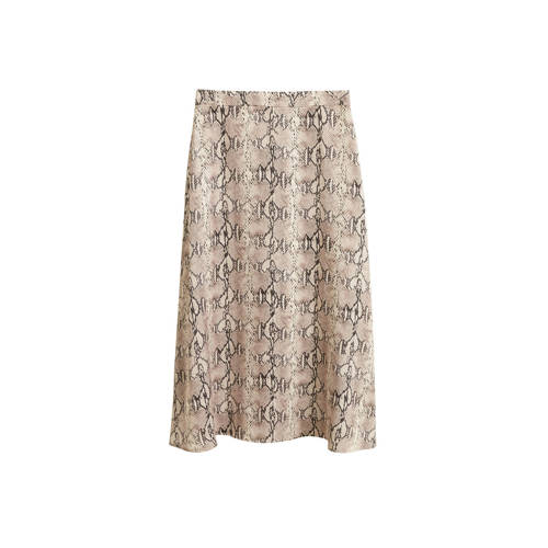 Mango Rok Met Slangenprint Beige mango kopen in de aanbieding