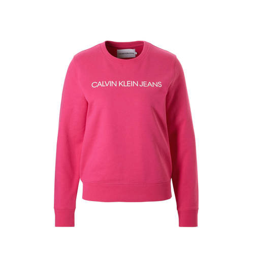 Calvin Klein Jeans Sweater Met Printopdruk Roze calvin klein jeans kopen in de aanbieding