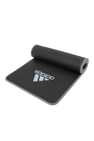 fitnessmat 10mm zwart/grijs