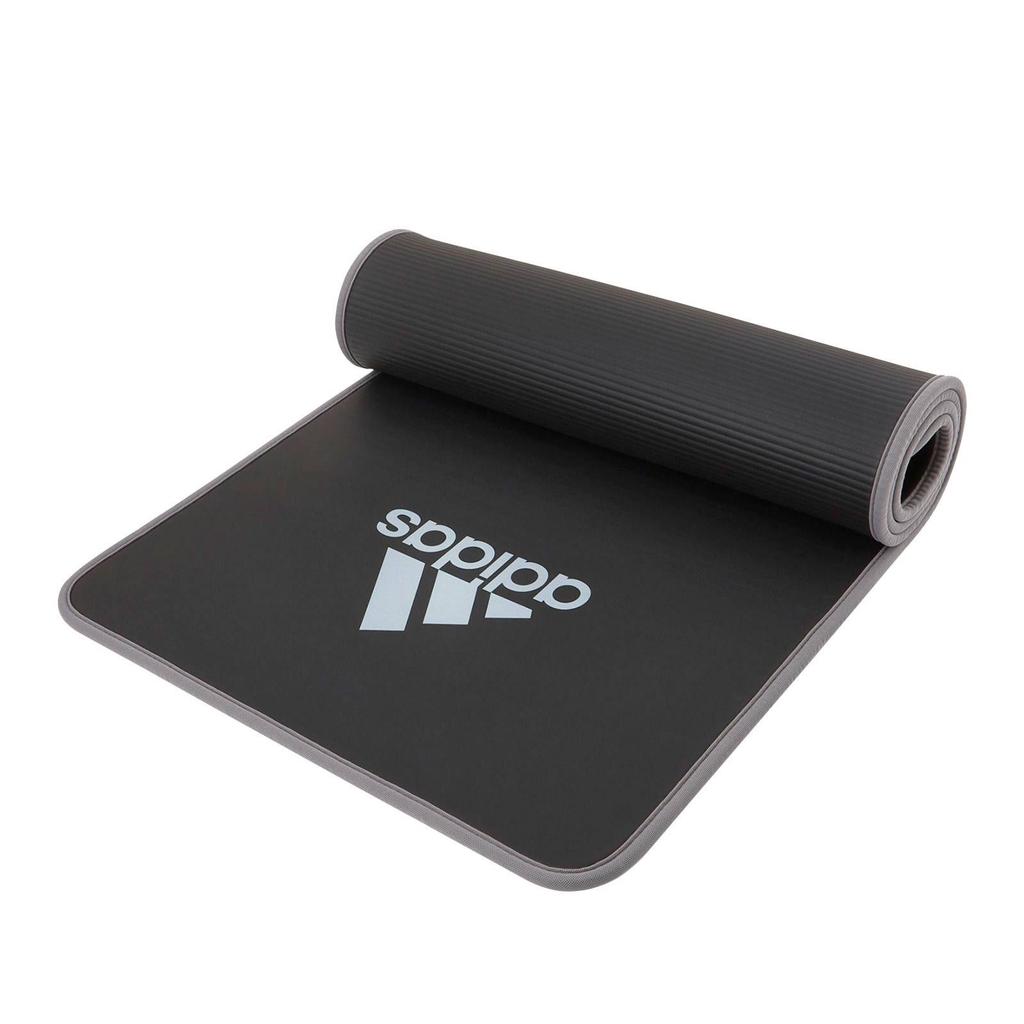 adidas fitnessmat 10mm zwart/grijs