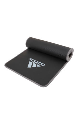 fitnessmat 10mm zwart/grijs