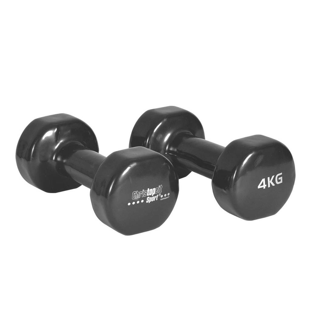 Christopeit Dumbbell - 2 x 4 kg, Zwart