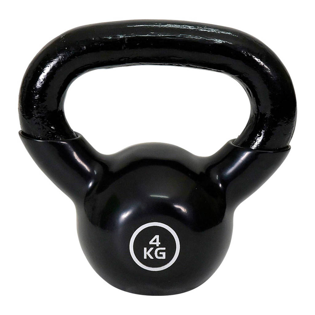 Christopeit Kettlebell Guss - 4 kg, Zwart