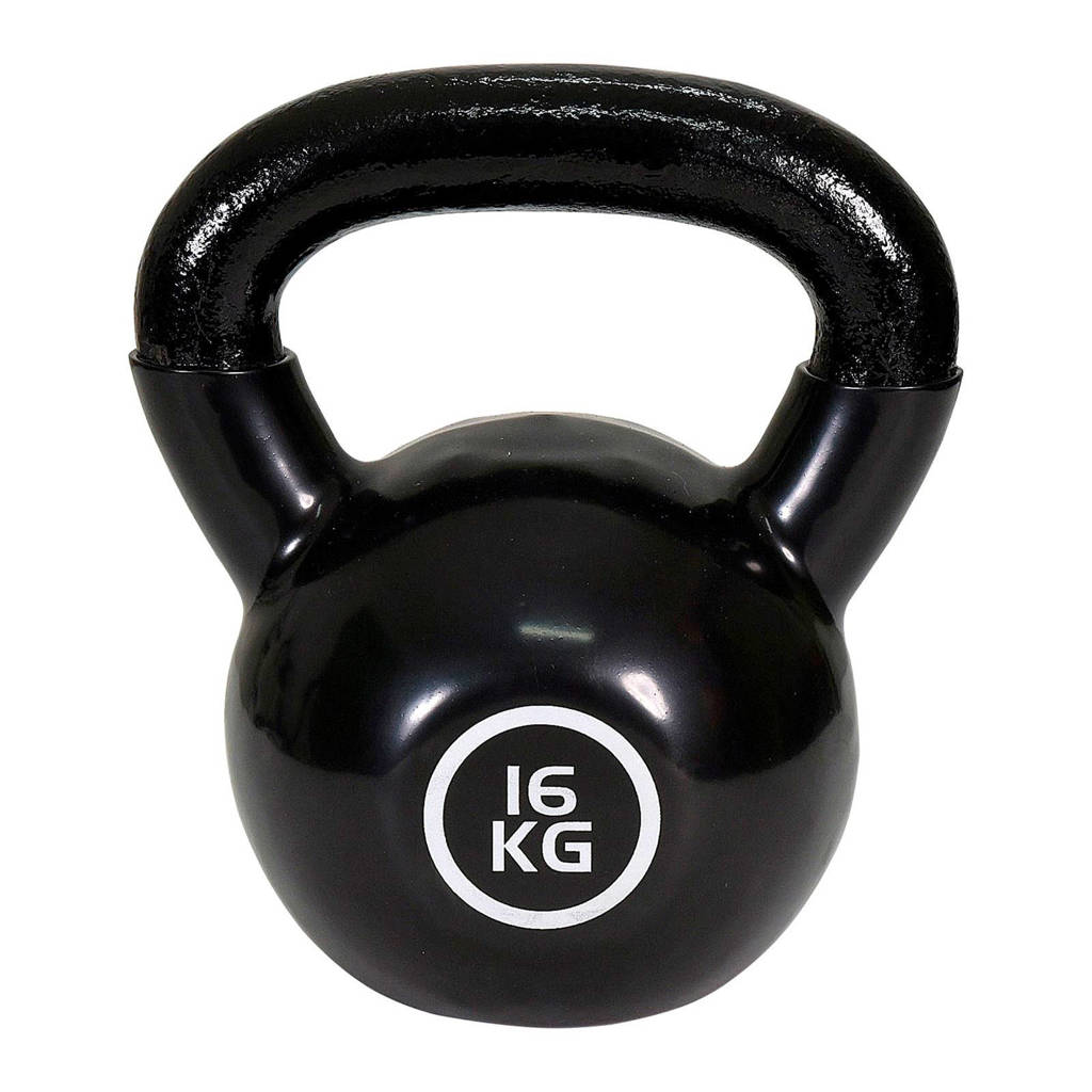 Christopeit Kettlebell Guss - 16 kg, Zwart