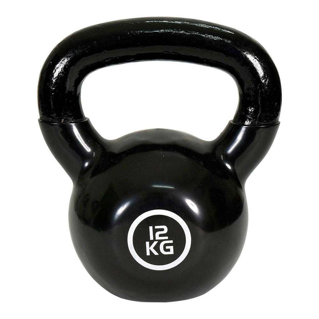 Christopeit Kettlebell Guss - 12 kg, Zwart