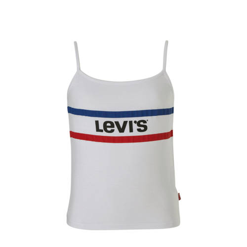 Levis Kids Spaghettitop Met Logo Wit levis kopen in de aanbieding Levis Kids Spaghettitop Met Logo Wit levis kopen in de aanbieding