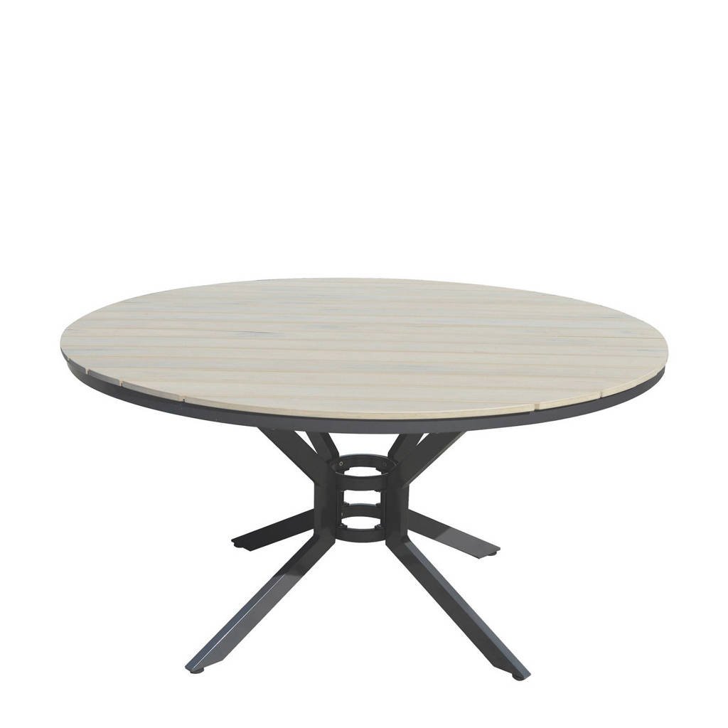SenS-Line tuintafel (Ø140 cm) Jersey, zand/antraciet