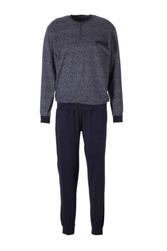 Westbury pyjama all over print donkerblauw