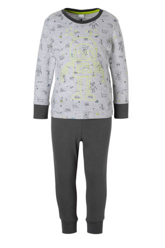 Palomino pyjama met glow in the dark grijs