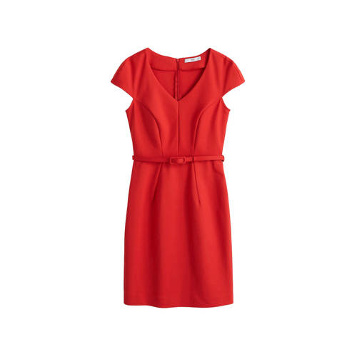 Mango Jurk Met Ceintuur Rood mango kopen in de aanbieding Mango Jurk Met Ceintuur Rood mango kopen in de aanbieding