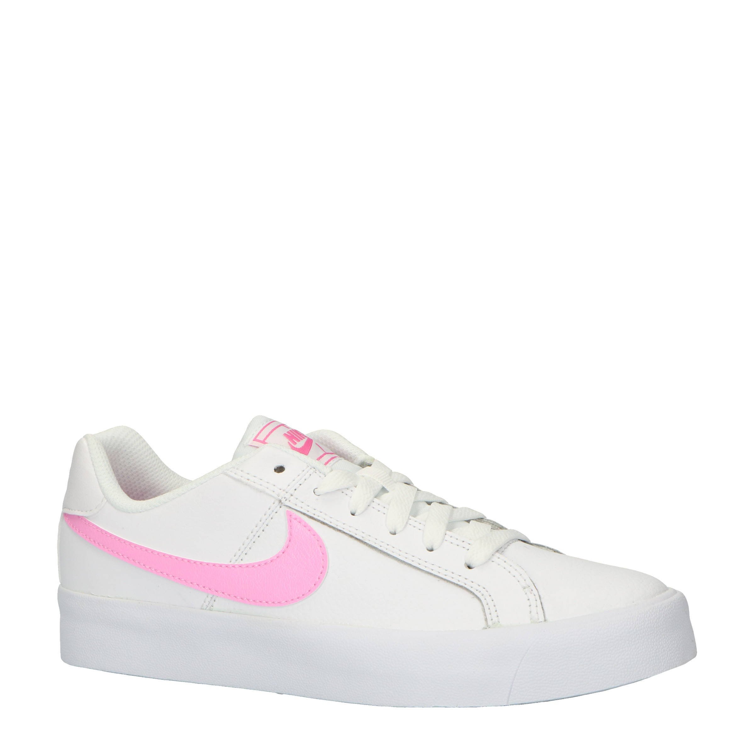 Nike Court Royale AC leren sneakers wit/roze | wehkamp Nike Court Royale AC leren sneakers wit/roze | wehkamp