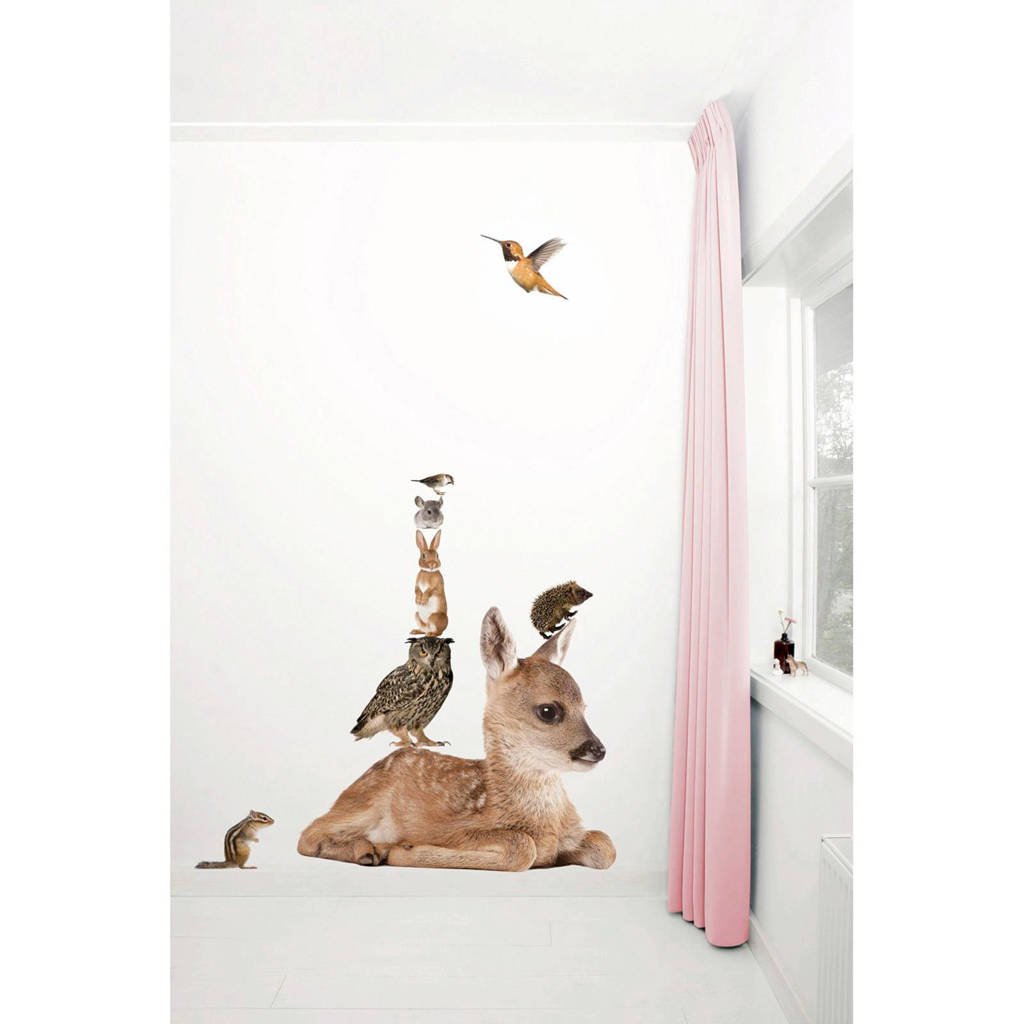 KEK Amsterdam muursticker Forest Friends hert (set) (108x91 cm), Mult