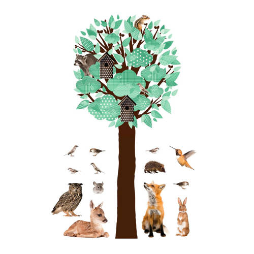 Kek Amsterdam Muursticker Forest Friends 95X200 Cm kek amsterdam kopen in de aanbieding