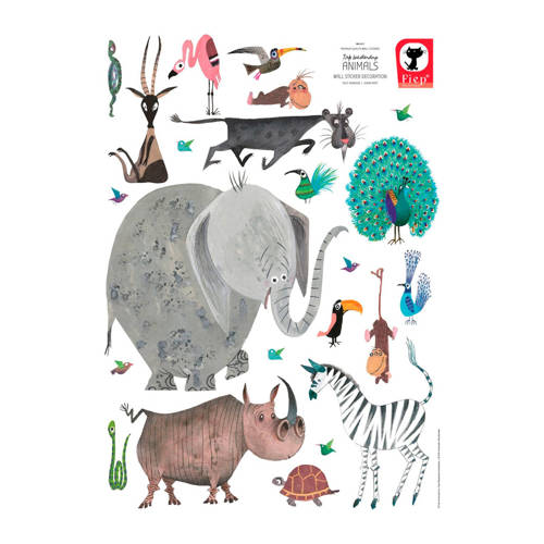 Kek Amsterdam Muursticker Dieren 85X119 kek amsterdam kopen in de aanbieding