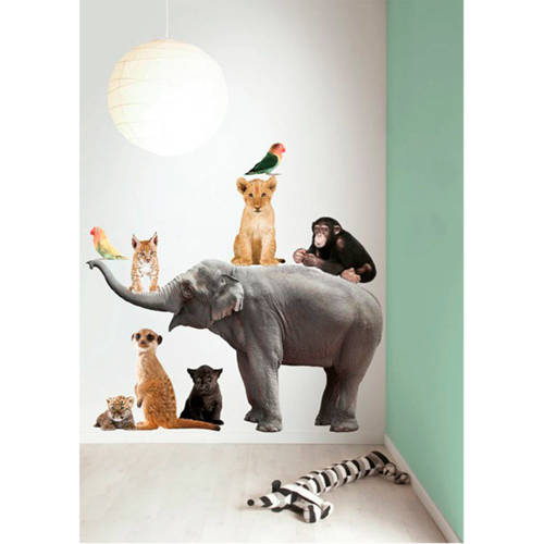 Kek Amsterdam Muurstickers Safara Friends Olifant 163X94 Cm kek amsterdam kopen in de aanbieding