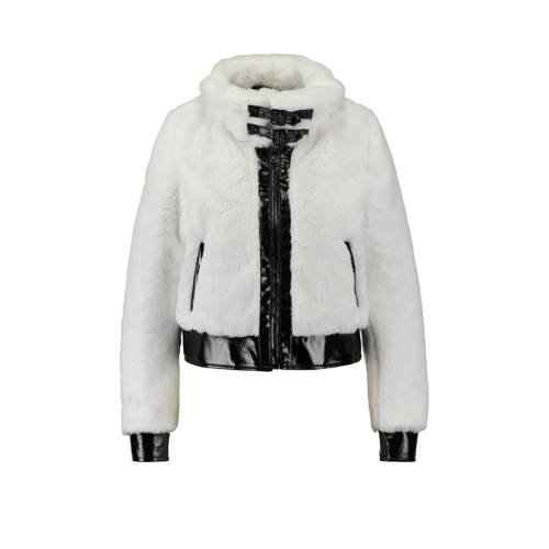 Coolcat Jas Van Imitatiebont Wit coolcat kopen in de aanbieding