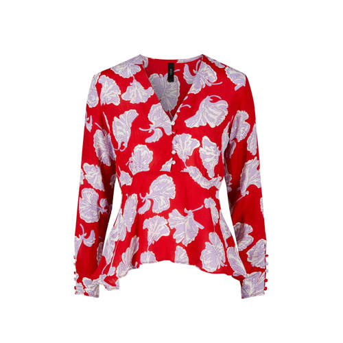 Yas Gebloemde Top Met V Hals yas kopen in de aanbieding