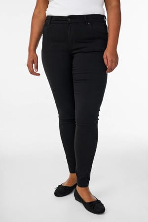 regular waist slim fit jeans zwart