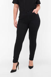 thumbnail: Zizzi regular waist slim fit jeans zwart