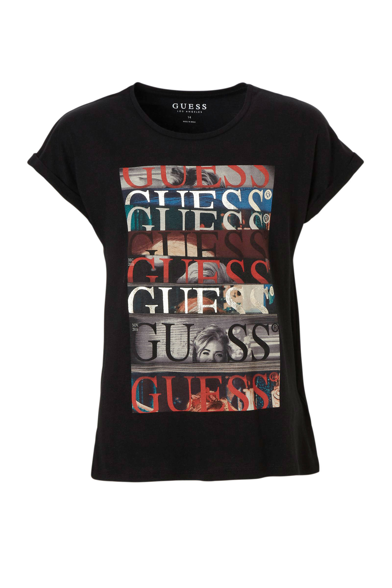 Guess shirt online zwart