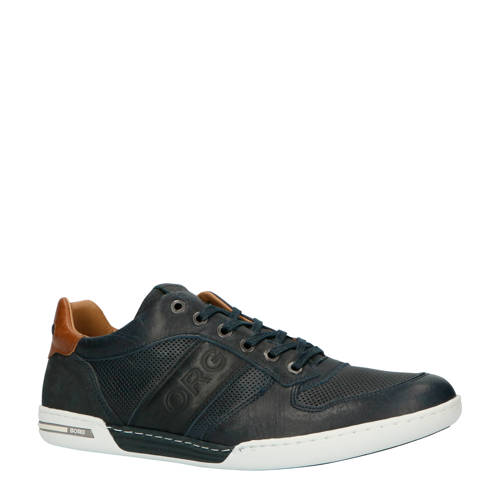 Bjorn Borg Cell M Leren Sneakers Donkerblauw bjorn borg kopen in de aanbieding