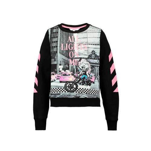 Coolcat Sweater Met Fotoprint Zwart coolcat kopen in de aanbieding Coolcat Sweater Met Fotoprint Zwart coolcat kopen in de aanbieding