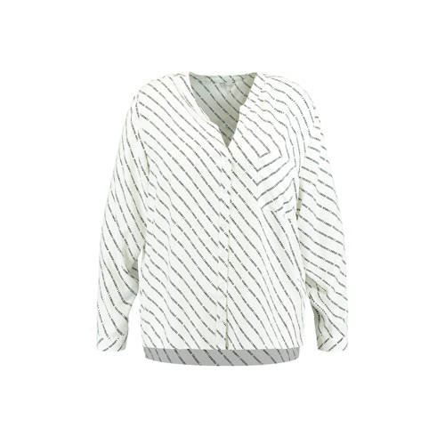 Ms Mode Blouse Met Tekstopdruk Ecru ms mode kopen in de aanbieding