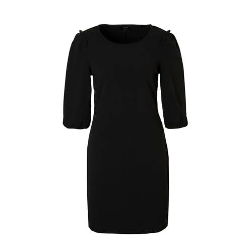 Ca Yessica Jurk Met Ruches Zwart ca kopen in de aanbieding