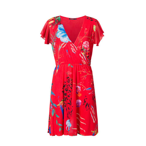 Desigual jurk met all over print rood Desigual jurk met all over print rood