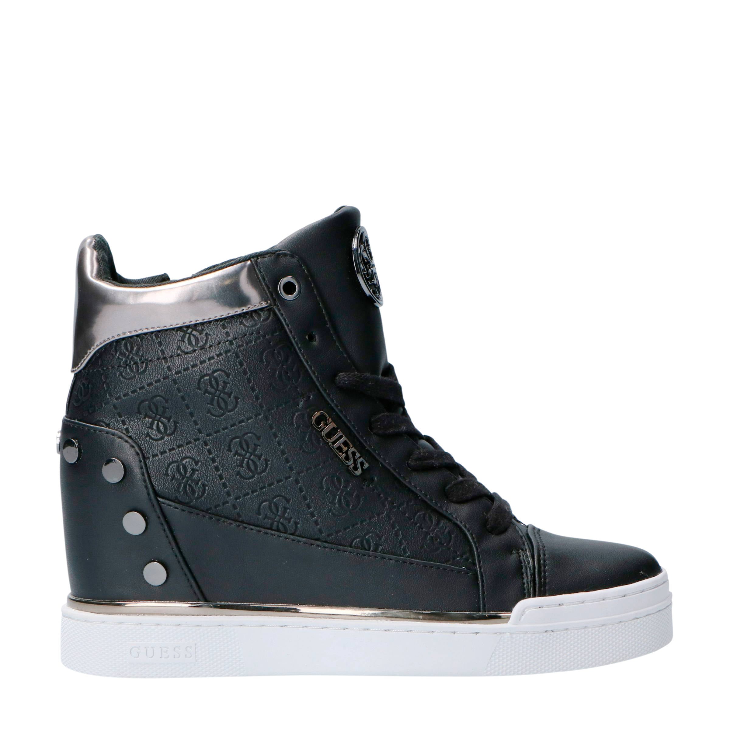 sneaker wedges guess