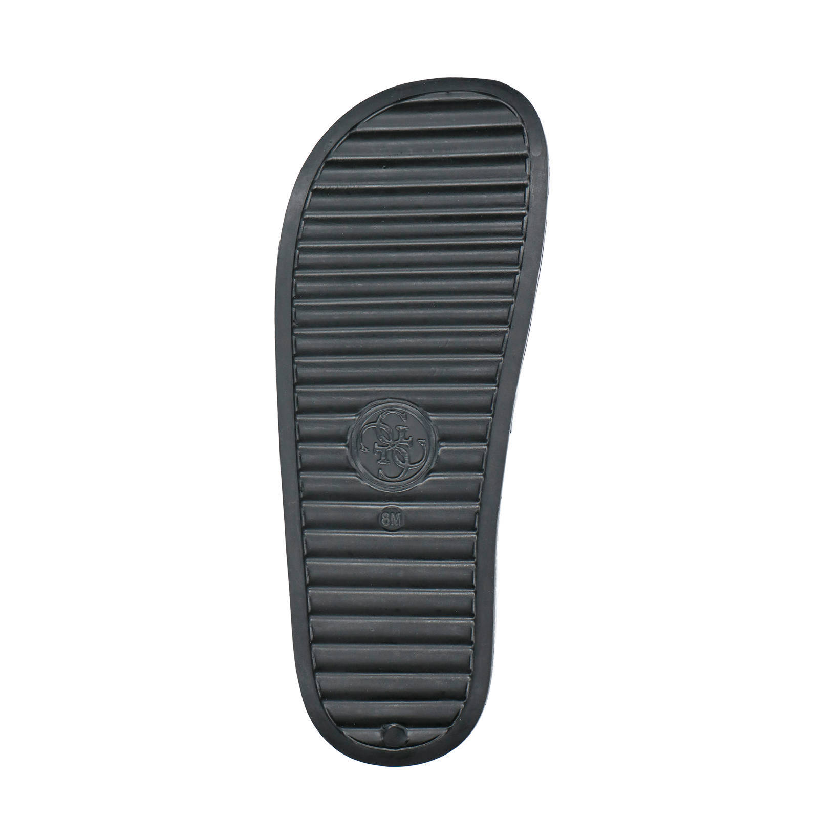 GUESS slippers zwart/zilver | wehkamp