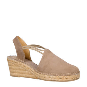 Tremp suède espadrilles taupe