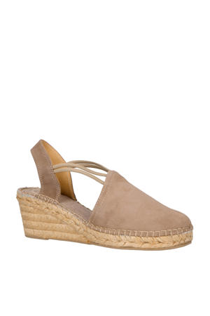 Tremp suède espadrilles taupe