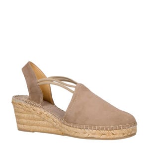 Tremp suède espadrilles taupe