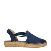thumbnail: Blauwe dames Toni Pons Nuria suède espadrilles met sleehak en effen