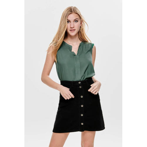 ONLY top ONLKIMMI met ruches groen afbeelding