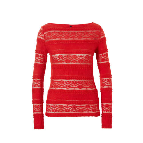 Only Kanten Top Rood only kopen in de aanbieding