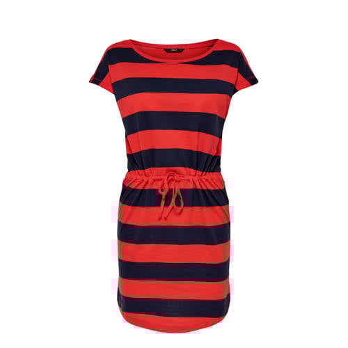 Only Gestreepte Jurk Donkerblauw only kopen in de aanbieding