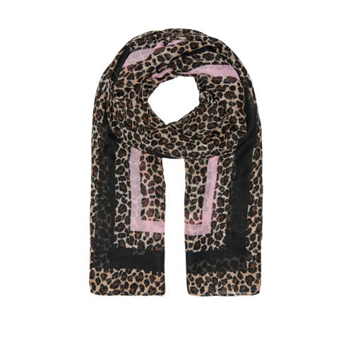 Only Sjaal Panterprint Roze only kopen in de aanbieding Only Sjaal Panterprint Roze only kopen in de aanbieding
