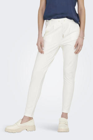 tapered fit broek ONLPOPTRASH ecru regular