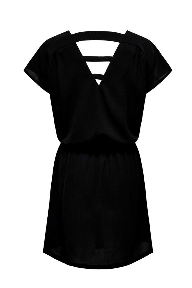 vrouwelijk Geheim Begin ONLY jurk ONLMARIANA van gerecycled polyester zwart | wehkamp