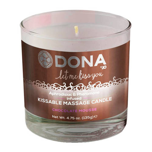 Dona Kissable Massage Kaars Chocolade Mousse 225 Ml dona kopen in de aanbieding Dona Kissable Massage Kaars Chocolade Mousse 225 Ml dona kopen in de aanbieding