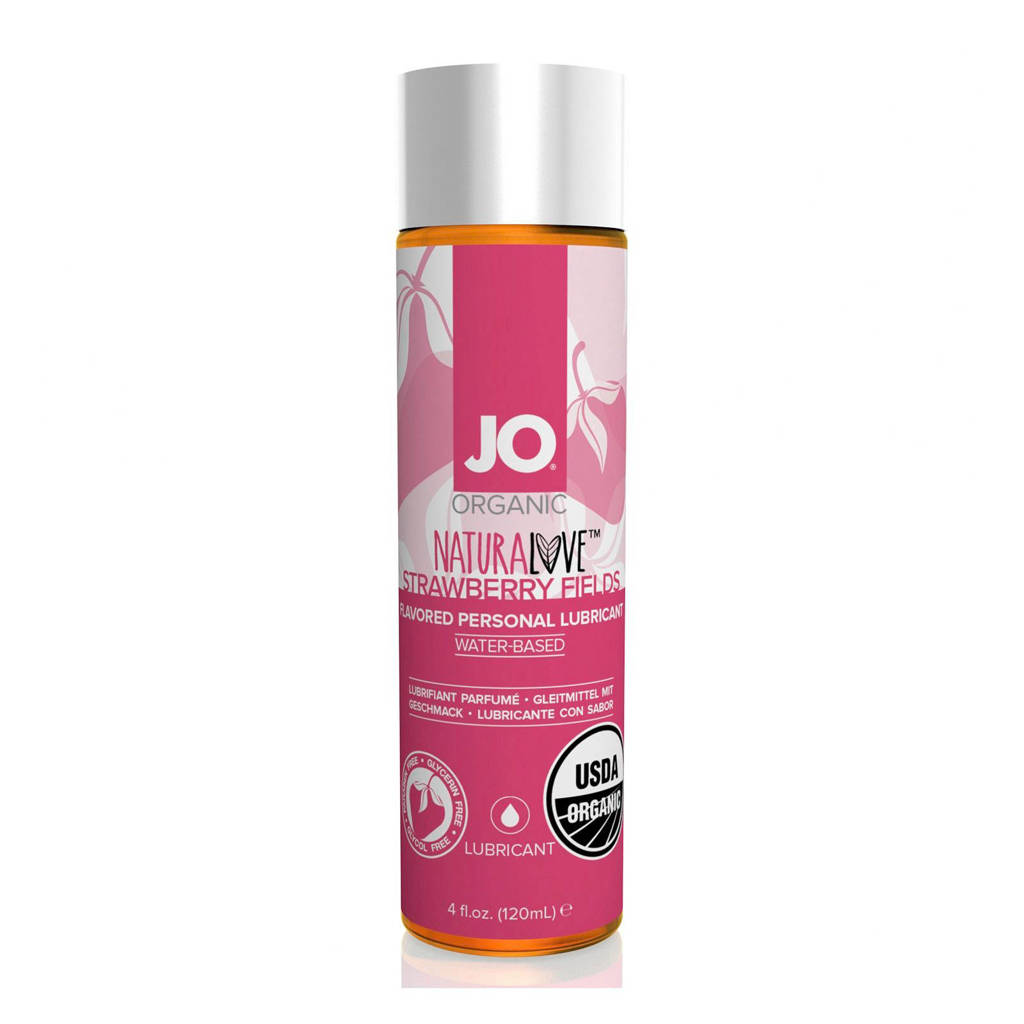 System JO Organic NaturaLove Aardbei glijmiddel - 120 ml