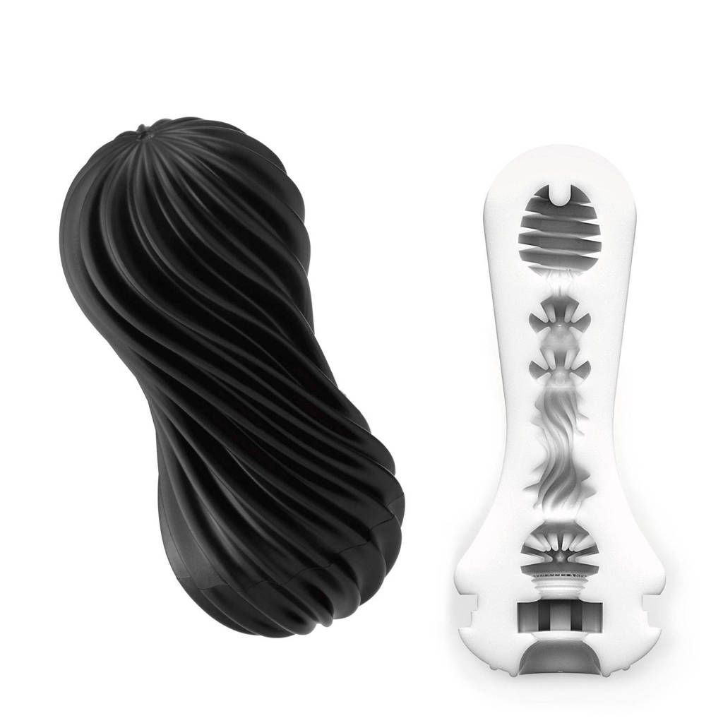 Tenga Flex Sleeve Rocky masturbator - zwart, Zwart