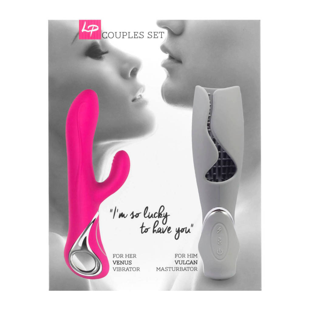Lovers Premium Venus & Vulcan koppel set - roze/grijs