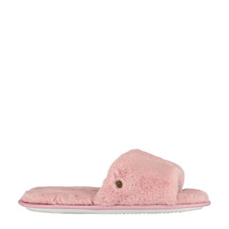 fluffy slippers roze
