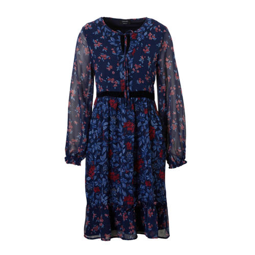 Ca Yessica Jurk Met Ruches Marine ca kopen in de aanbieding