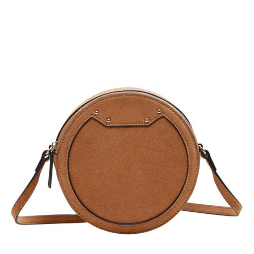 Violeta By Mango Leren Crossbody Bruin violeta by mango kopen in de aanbieding