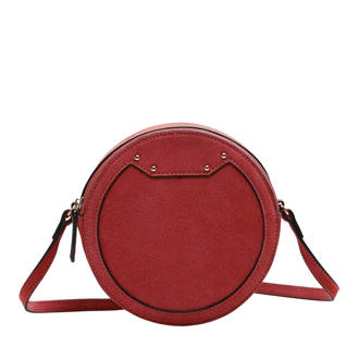 leren crossbody donkerrood