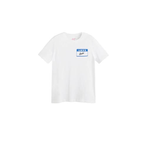 Mango Man Andre T Shirt Met Print Wit mango man kopen in de aanbieding